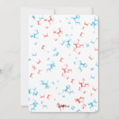 Sterne & Streifen Militärfotokarte des Vaters Einladung (Rückseite)