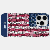 Sterne & Streifen Mosaik Personalisiert Case-Mate iPhone Hülle (Rückseite (Horizontal))