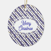 Sterne & Streifen MUSTER gold rot oder blau Keramik Ornament (Links)