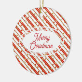 Sterne & Streifen MUSTER gold rot oder blau Keramik Ornament (Links)