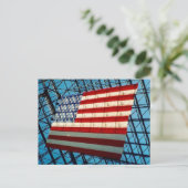 Sterne & Streifen & Schatten Postkarte (Stehend Vorderseite)