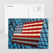 Sterne & Streifen & Schatten Postkarte (Vorne/Hinten)
