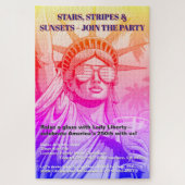 Sterne, Streifen & Sonnenuntergänge Lady Liberty 2 Puzzle (Vertikal)