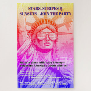 Sterne, Streifen & Sonnenuntergänge Lady Liberty 2 Puzzle