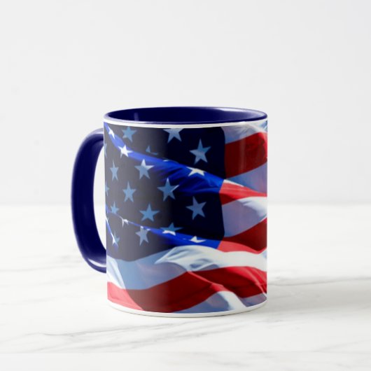 “Sterne & Streifen” Tasse (Vorderseite Links)