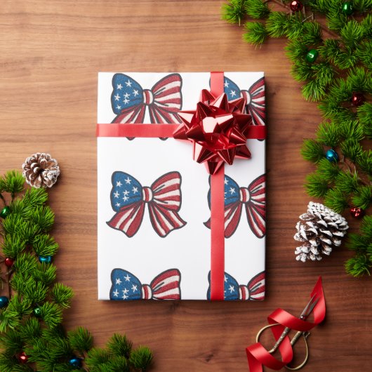 🎁 Sterne, Streifen & Überraschungen! 🇺🇸✨ Geschenkpapier (Feiertagsgeschenk)