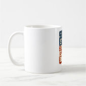 Sterne, Streifen und Frauenrechte - abgenutzte Fla Kaffeetasse (Links)