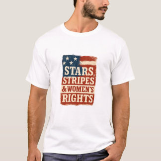 Sterne, Streifen und Frauenrechte - abgenutzte Fla T-Shirt