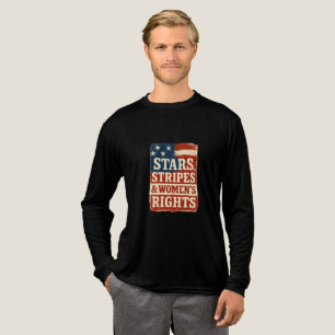 Sterne, Streifen und Frauenrechte - abgenutzte Fla Tri-Blend Shirt