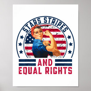 Sterne Streifen Und Gleiche Rechte 4. Juli Frauen Poster