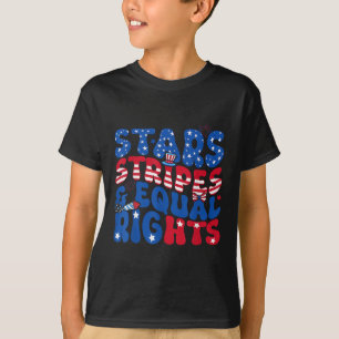 Sterne Streifen Und Gleiche Rechte 4. Juli Frauen  T-Shirt