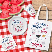 Sterne, Streifen und GRILLEN - Nächte - Patriotisc Pappteller