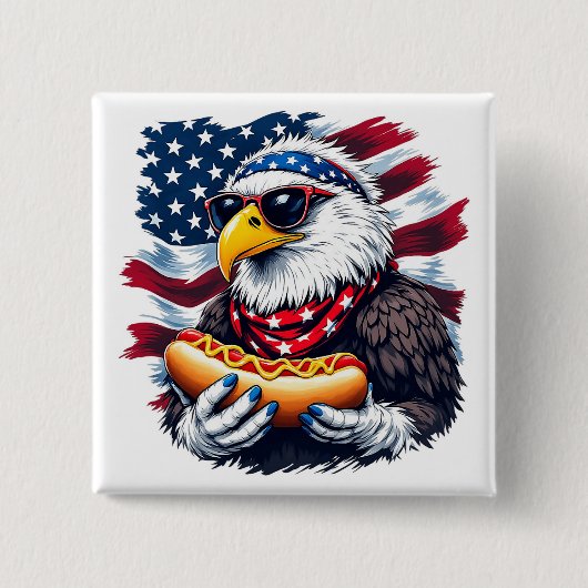 Sterne, Streifen und Grobbleche Button (Vorderseite)