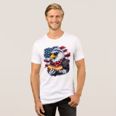 Sterne, Streifen und Grobbleche Tri-Blend Shirt (Vorderseite voll)