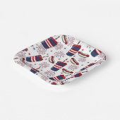 Sterne, Streifen und Größe - ein Patriotisches Fes Pappteller (Gewinkelt)