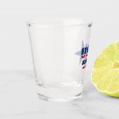 Sterne, Streifen und Idaho 1890 Shot glass Schnapsglas (Links)