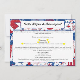 Sterne, Streifen und Shenanigans Einladung