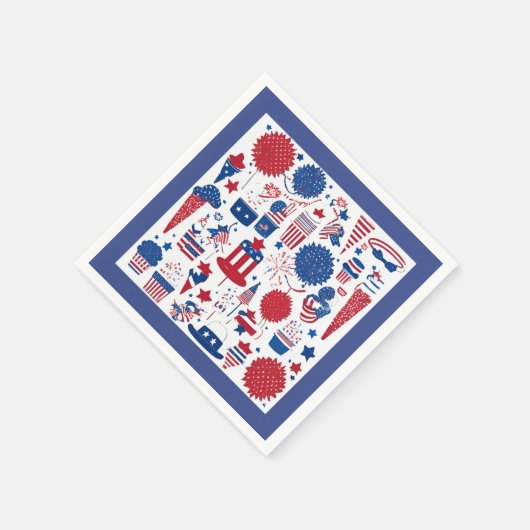 Sterne, Streifen und Shenanigans - Patriotisches P Serviette (Ecke)