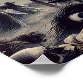 Sterne, Streifen und Spuk Freiheit Poster (Ecke)