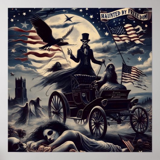 Sterne, Streifen und Spuk Freiheit Poster (Vorne)