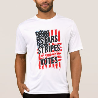 Sterne, Streifen und Stimmen mit amerikanischer Fl T-Shirt
