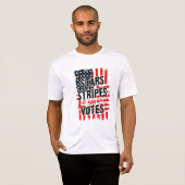 Sterne, Streifen und Stimmen mit amerikanischer Fl T-Shirt (Vorne ganz)