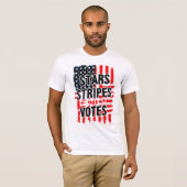 Sterne, Streifen und Stimmen mit amerikanischer Fl T-Shirt (Vorne ganz)