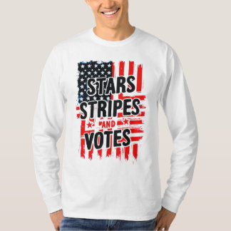 Sterne, Streifen und Stimmen mit amerikanischer Fl T-Shirt