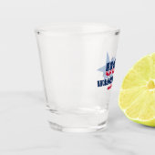 Sterne, Streifen und Washington 1889 Shot glass Schnapsglas (Links)