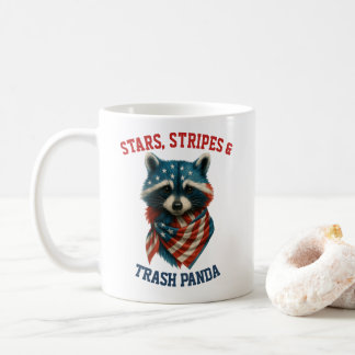 Sterne Streifen & Waschbär-Patriotischer Waschbär- Kaffeetasse