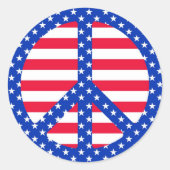 Sterne & Striples Peace Symbol Stickers (Vorderseite)