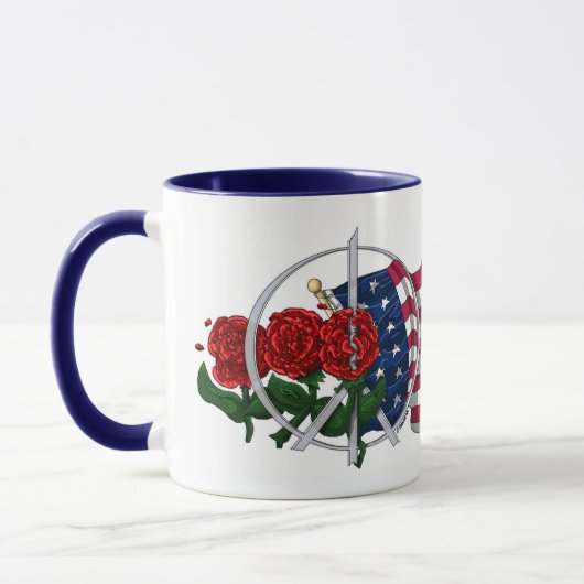 Sterne u. Rosen - Tasse (Links)