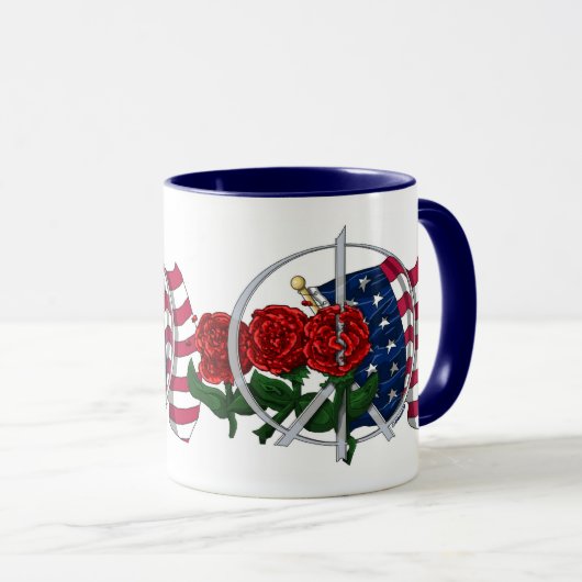 Sterne u. Rosen - Tasse (VorderseiteRechts)