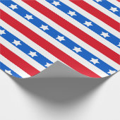 Sterne u. rotes weißes Blau der Streifen-| Geschenkpapier (Ecke)