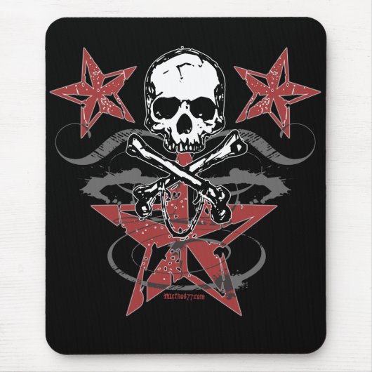 Sterne u. Schädel Mousepad (Vorne)