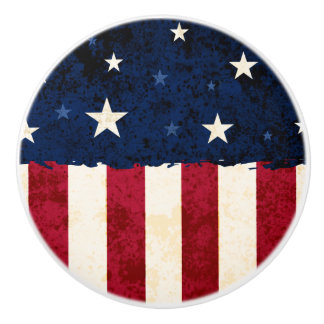 Sterne u. Streifen-Americanaart USA-Flagge Keramikknauf