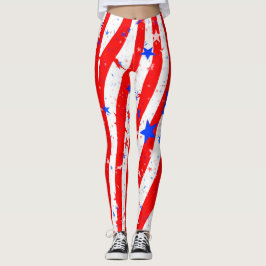 Sterne u. Streifen-amerikanische Stolz-Leggings Leggings
