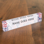 Sterne u. Streifen für immer Namensplakette (Seite)