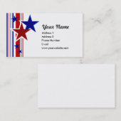 Sterne u. Streifen-Visitenkarte Visitenkarte (Vorne/Hinten)