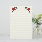 Sterne u. Streifen zeichneten Briefpapier (Stehend Vorderseite)