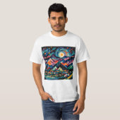 Sterne über Bergspitzen 2 T-Shirt (Vorne ganz)