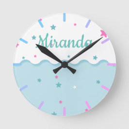 Sterne über dem Meer Runde Wanduhr