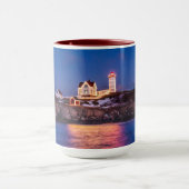 Sterne über Nubble Lighthouse in Maine Tasse (Zentrum)
