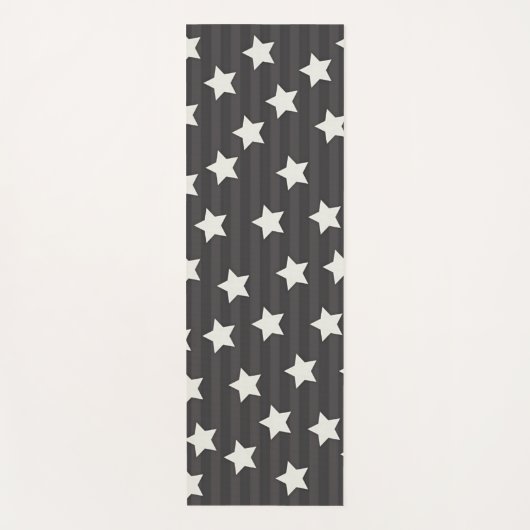 Sterne über Streifen grau Yogamatte (Vorderseite)