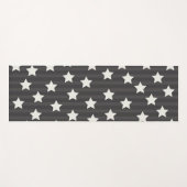 Sterne über Streifen grau Yogamatte (Vorderseite (Horizontal))