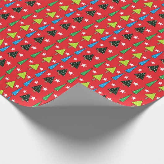 Sterne und Bäume Geschenkpapier (Ecke)