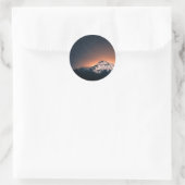 Sterne und Berge Runder Aufkleber (Tasche)