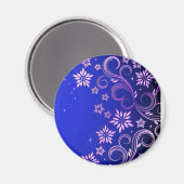 Sterne und Blume 3 Magnet (Vorderseite/Rückseite)