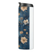 Sterne und Blume Blumenmuster Thermosbecher (Nach rechts gedreht)
