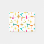 Sterne und Boomerangs Post-it Klebezettel (Vorderseite)